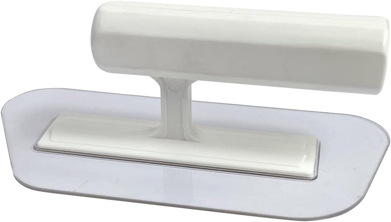 Hanroy Polygon Plastic Trowel with White Comfortable Grip Handle, Includes 3.4" x 7'' Plastic Finishing Trowels, Lightweight Mounting, Round End, Suitable for Scrape,Plastering and Paint Walls(D1159) - Image 1